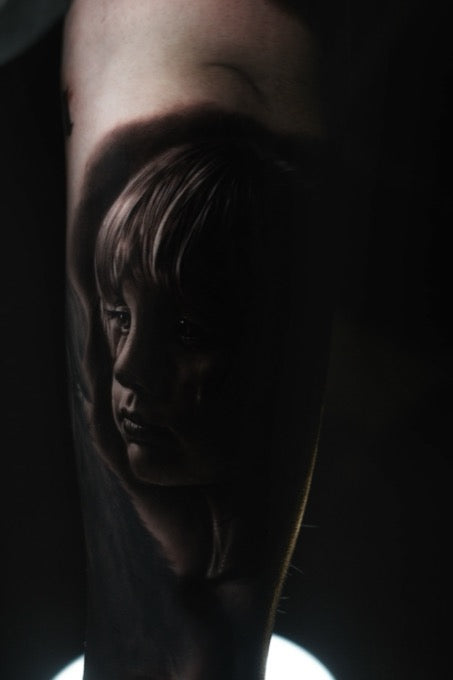 Realistic Black & Grey tattoo by Charly Ávila